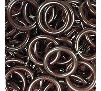 QPC DIRECT Extra Strong Unbreakable Curtain Rings for 28mm Wood Poles (100, Walnut)