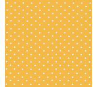 QPC Direct Ochre Yellow Polka Dot PVC Oilcloth Table Cover Vinyl Tablecloth 140 x 140cm Square