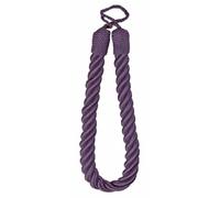 QPC DIRECT Twisted Cord Simple Plain Modern Thick Rope Curtain Tie Back, 60cm (Aubergine Purple)