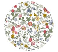 QPC Direct Wild Flowers Multi PVC Oilcloth Table Cover Vinyl Tablecloth, 135cm (53") Diameter Round