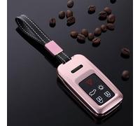 QPDDFG Car Key Cover for Volvo XC60 2011 2012 2013, Car Key Fob Cover Car Key Case, Remote Control Car Key Shell Case Replacement Car Key Fob Case Cover,A Pink