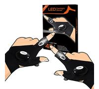 QpenguinBabies Fishing Gifts for Men Dad Torch Gloves with LED Lights, Gadgets for Men Birthday Gifts for Dad Him Husband Grandpa, Flashlight Gloves Cool Gadgets for Fishing Camping