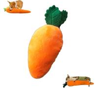 QPHRYBMW The Mellow Dog Calming Carrot,Sturdy Plush Multi-Squeak Dog Cat Toy, Calming Carrot Dog Toy with Soft Squeak, Dog Chew Toy Interactive Dog Toy