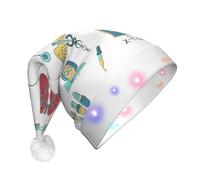 QPIPGER abstraction biology chemistry4 LED Christmas Hat for Adults - 1PC Decoration Hat Xmas Santa hat Halloween Party, Holiday