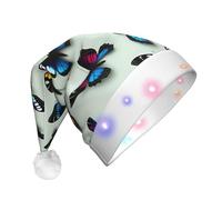 QPIPGER Butterfly and cello LED Christmas Hat for Adults - 1PC Decoration Hat Xmas Santa hat Halloween Party, Holiday