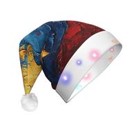 QPIPGER Flag of Venezuela LED Christmas Hat for Adults - 1PC Decoration Hat Xmas Santa hat Halloween Party, Holiday