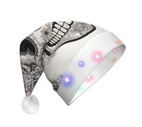 QPIPGER Mexican Skull LED Christmas Hat for Adults - 1PC Decoration Hat Xmas Santa hat Halloween Party, Holiday