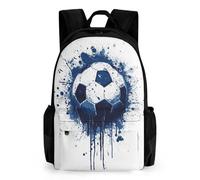 QPIRINMEX Backpack for Kids Boys Girls Football Casual Big Capacity School Bags Teenager Rucksack with Side Bottle Pockets 42x30.5cm