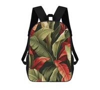 QPIRINMEX Children’s Tropical Plants Backpack Girls Boys, Rucksack Bag,Primary School,Perfect For Back To Kids School Or Pe,Gifts And Travel,Causal Travel School Bags 17inch