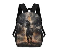 QPIRINMEX Children's Backpack, School Bag, Boy, Girl, Kindergarten, 2-5 Years, Suitable for A4 Horse 3D Water Resistant with Chest Strap for Babies, School, Nursery, Preschool
