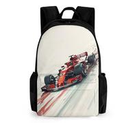 QPIRINMEX Children's Backpack, School Bag, Boy, Girl, Kindergarten, 2-5 Years, Suitable for A4 Sports Car 3D Water Resistant with Chest Strap for Babies, School, Nursery, Preschool