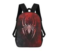 QPIRINMEX Children's Backpack Spider Motif Schoolbag Large Capacity Students Bookbag Pattern Rucksack Knapsack for Boys Girls Teen 6-16 Years Old