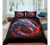 QPIRINMEX Flying Dragon 3D Duvet Cover Soft Comfortable Quilt Cover Breathable Quilt Cover Comforter Cover For Girls Boys Bedding Set Double（200x200cm）