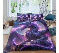 QPIRINMEX Flying Dragon Duvet Cover Set Pattern Printe Bedding Quilt Duvet Cover Set for Soft Microfiber For Teens And Adult Double（200x200cm）