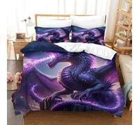 QPIRINMEX Flying Dragon Quilt Cover 3D Printed Duvet Cover Bedding Comforter Cover Set with Zipper Soft Microfiber for Kids Youth 3 Piece Set Winter Soft And Comfortable Room Decor