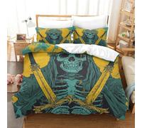 QPIRINMEX Heavy Metal Bedding Duvet Cover with Zipper Closure Soft Microfiber Quilt Cover Boys And Girls King（220x240cm）