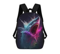 QPIRINMEX Kids Backpack Girls Backpacks Boys Backpack Children's Backpacks, 3D Shark Personalised Rucksack for Teenagers School Sports Travel Holiday 17inch