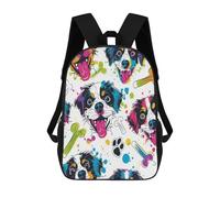 QPIRINMEX Kids School Backpack 3D King Charles Spaniel School Bag Rucksack Sports Backpacks For Boys And Girls Fashion Knapsack for Teenage Girls Lightweight Rucksack 17inch