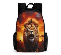 QPIRINMEX Kids School Backpack 3D Printed Lion Backpack Wild Animal Rucksack Sports Backpacks For Boys And Girls Fashion Knapsack 42x30.5cm