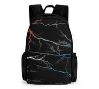 QPIRINMEX Lightning Bookbags 3D Printed School Backpacks Boys Girls Personalized Rucksack School Bag Primary Student Kids Bookbag 42x30.5cm