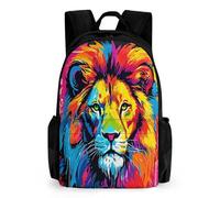 QPIRINMEX Lion Print Boys And Girls Backpack School Bag for Elementary Secondary, Travel Rucksack Kids Backpack for Boys And Girls, 42x30.5cm