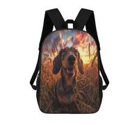 QPIRINMEX Sausage Dog Backpack for Boys Kids Elementary School Bookbag Theme Rucksack Girls Laptop Travel Bag for Teens 6-15 Years Old