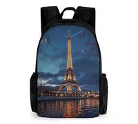 QPIRINMEX The Eiffel Tower 3D Printed School Backpack With Big Pockets for Kids, Children's Backpacks Personality Book Bags Kids School Bag 42x30.5cm