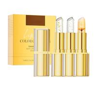QPJUVC Color Changing Lipstick, Transfer Proof & 24H Long Lasting Lip Gloss with Gold Foil, pH Adjusting Hydrating Lipstick Set for Women, Moisturizing Glossy Finish (1)