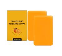 QPJUVC Persimmon Soap Bar for Old People Smell & Body Odor Control - Natural Deodorizing Soap for Men and Women, Gentle Moisturizing Cleanser Bar for Face & Body, Suitable for All Skin Types (2)