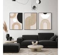 QPLGTU Geometric Abstract Poster Set, Plant Art Decoration Pictures, Printed Posters on The Background Wall of The Living Room and Bedroom, Frameless (Style 2, 20x30cm*3)
