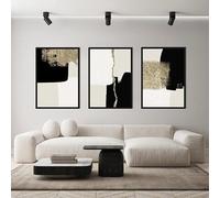 QPLGTU Geometric Abstract Poster Set, Plant Art Decoration Pictures, Printed Posters on The Background Wall of The Living Room and Bedroom, Frameless (Style 4, 50x70cm*3)