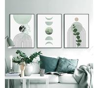 QPLGTU Geometric Abstract Poster Set, Plant Art Decoration Pictures, Printed Posters on The Background Wall of The Living Room and Bedroom, Frameless (Style 5, 30x40cm*3)