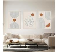 QPLGTU Geometric Abstract Poster Set, Plant Art Decoration Pictures, Printed Posters on The Background Wall of The Living Room and Bedroom, Frameless (Style 6, 40x60cm*3)
