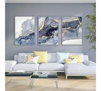 QPLGTU Islamic Canvas Art Set, Marble Paintings, Arabic Wall Canvas, Living & Bedroom Wall Decor, Frameless (Style 13, 40x60cm*3)