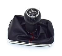 QPLOIMN Car Gear Shift Knob Compatible with VW for Golf 4 MK4 for GTI 5 Speed Black Frame Gear Shift Knob Lever Gaiter Boot 23mm Model Name GSK VW52