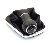 QPLOIMN Car Gear Shift Knob Compatible with VW for Golf 4 MK4 for GTI 5 Speed Black Frame Gear Shift Knob Lever Gaiter Boot 23mm Model Name GSK VW52