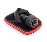 QPLOIMN Car Gear Shift Knob Compatible with VW for Golf 4 MK4 for GTI 5 Speed Black Frame Gear Shift Knob Lever Gaiter Boot 23mm Model Name GSK VW52