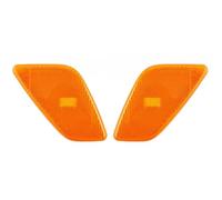 QPLOIMN Compatible With Jeep For Wrangler 1997-2006 2Pcs Car Front Left Right Mudguard Side Marker Light Cover Turn Signal Lamp Shell Car Turn Signal Lights(Orange)