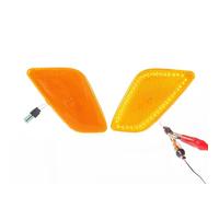 QPLOIMN Compatible With Jeep For Wrangler 1997-2006 Car Front Mudguard Side Marker Turn Signal Lights Flasher Lights 55155629AC 55155628AC Car Turn Signal Lights(1)