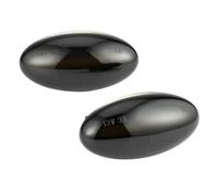 QPLOIMN Compatible With Mini For Cooper R50 R52 2001 2002 2003 2004 2005 2006 Car Accessories Mudguard Parking Marker Turn Signal Light Side Repeater Light Blinker Car Turn Signal Lights(Black)
