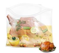 QPMR Turkey Brining Bags Set of 2 - Extra Large Holds up to 40lb，Thicker Brine Bags with Double Zip Lock & 2 Cotton Strings to Avoid Leaks for Thanksgiving Turkey, Chicken, Beef, Pork（26"×22"）