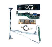 QPOGRMJR For HT190E01 HT170E01 HT170EX1 Driver Controller Board 1280 * 1024 Kit 4CCFL TV Analog 30-Pin LVDS AV+HDMI+VGA+IR+USB LCD Display(For HT190E01-300)