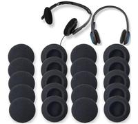QPOIBSD Ear Cushions Foam Replacement for Plantronics Headphones Most Standard Size Office Telephone Headsets H251 H251N H261 H261N H351 H351N H361 H361N Headset Disposable Covers, Black (20Pcs)