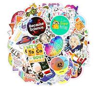 Qpout 100PCS Science Laboratory Stickers No Repeating Physical Chemistry Experiment Sticker Pack Suitable for Teenage Students Teacher Guitar Water Bottle Computer Notebook Desktop Decoration