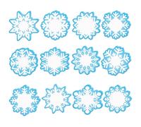 Qpout 24 Pack Snowflake Sticky Notes, 3x3 inch Winter Snowflake Small Sticky Notes, Mini Sticky Notes Bulk, Christmas Self Stick Notes(480 Sheets)