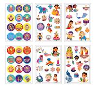 Qpout 30 Sheets Happy Diwali Stickers for Kids, Diwali Stickers Bulk for Scrapbook Laptop Water Bottles Gifts Boxes Envelops Goodie Bags, Diwali Craft Stickers Party Favors Decorations Supplies