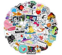 Qpout 50PCS Science Laboratory Stickers No Repeating Physical Chemistry Experiment Sticker Pack Suitable for Teenage Students Teacher Guitar Water Bottle Computer Notebook Desktop Decoration