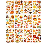 Qpout Temporary Tattoos Stickers for Kids, 10 Sheets Autumn Thanksgiving Day Pumpkin Turkey Maple Leaf Cake Girls Boys Tattoos Stickers for Thanksgiving Decoration Turkey Day Party Favor Supplies