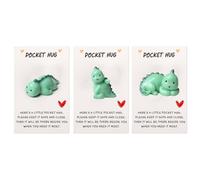 QPQPTT 3 Pack Pocket Hugs, Dinosaur Pocket Hugs for Friends, Long Distance Relationship Gifts, Anxiety Relief Companion, Cute Dinosaur Pocket Hugs (Lying, Curled, Side Head Poses)
