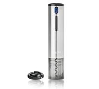 Qpractiko | Electric Rechargeable Corkscrew | Silver, Stainless Steel Polycarbonate | Opens 70 Bottles per Charge, Eco-Friendly Lithium Battery, Sleek Durable Design | Effortless Wine Uncorking